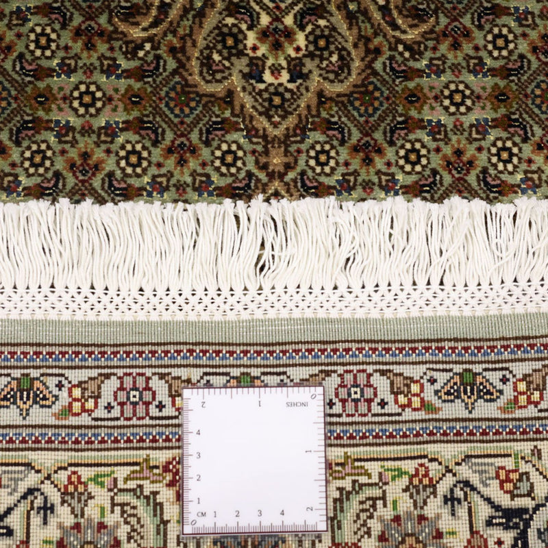 Täbriz - 50 Raj Teppich 101x150cm - Perserteppich - sand