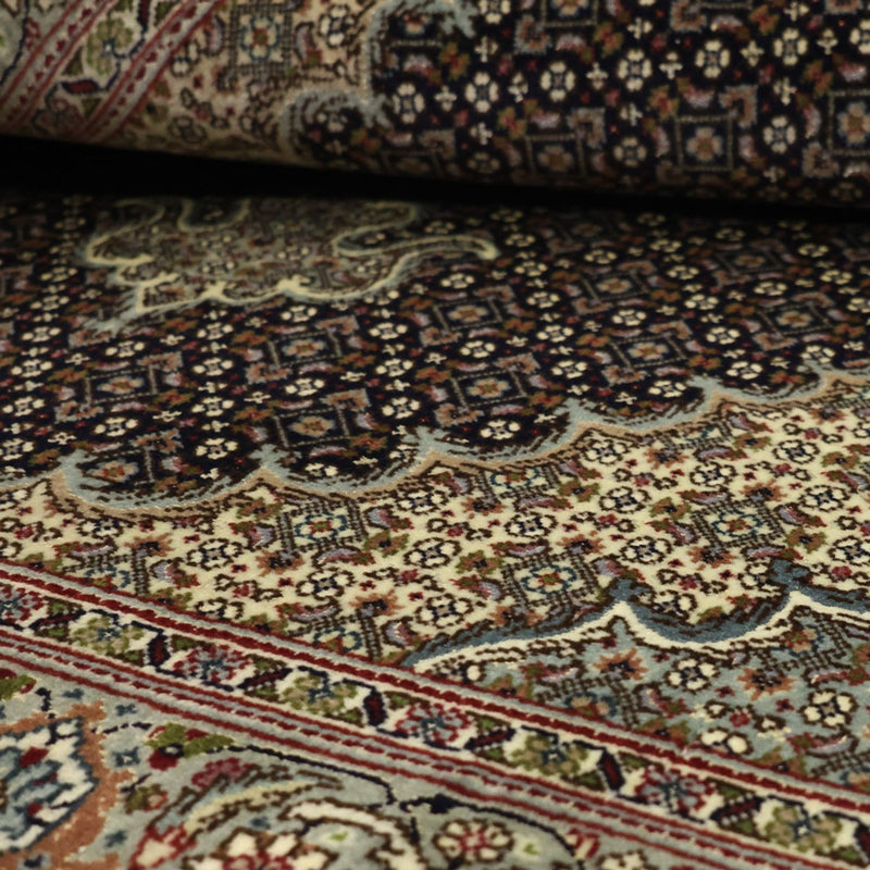 Täbriz - 50 Raj Teppich 100x147cm - Perserteppich - dunkelbeige