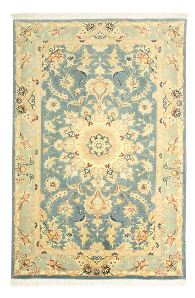 Täbriz Teppich 81x119cm - Perserteppich - hellblau