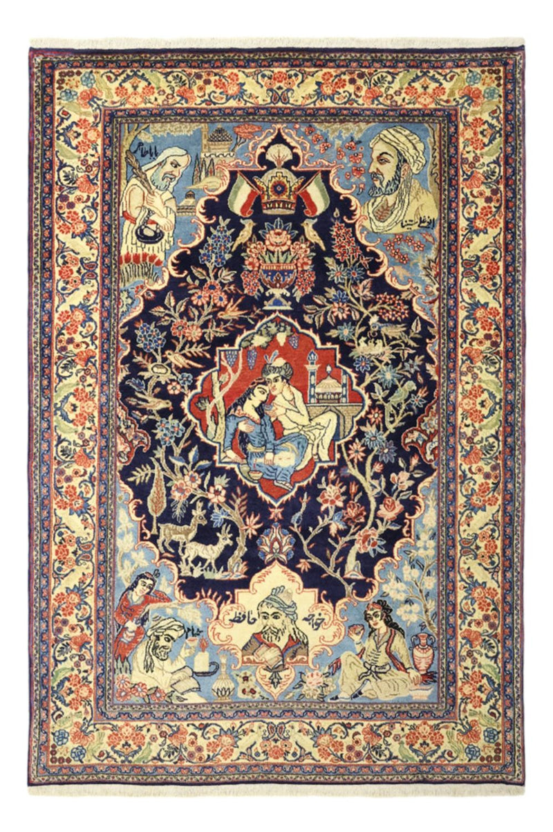 Täbriz Teppich 136x197cm - Perserteppich - mehrfarbig