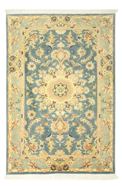 Täbriz - 50 Raj Teppich 81x118cm - Perserteppich - hellblau