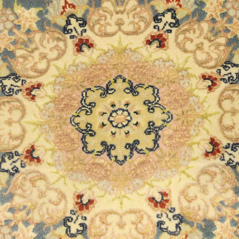 Täbriz - 50 Raj Teppich 81x118cm - Perserteppich - hellblau