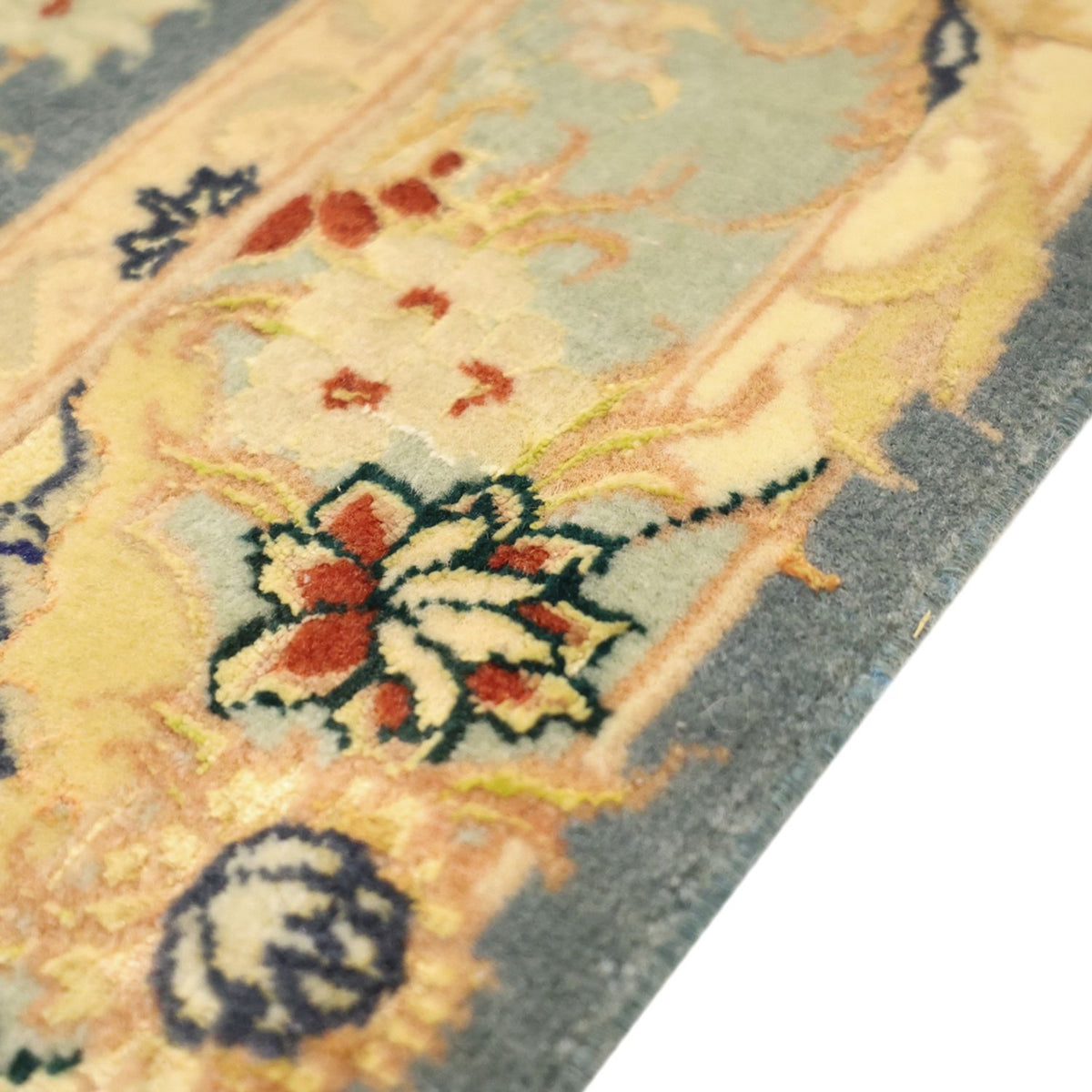 Täbriz - 50 Raj Teppich 81x118cm - Perserteppich - hellblau