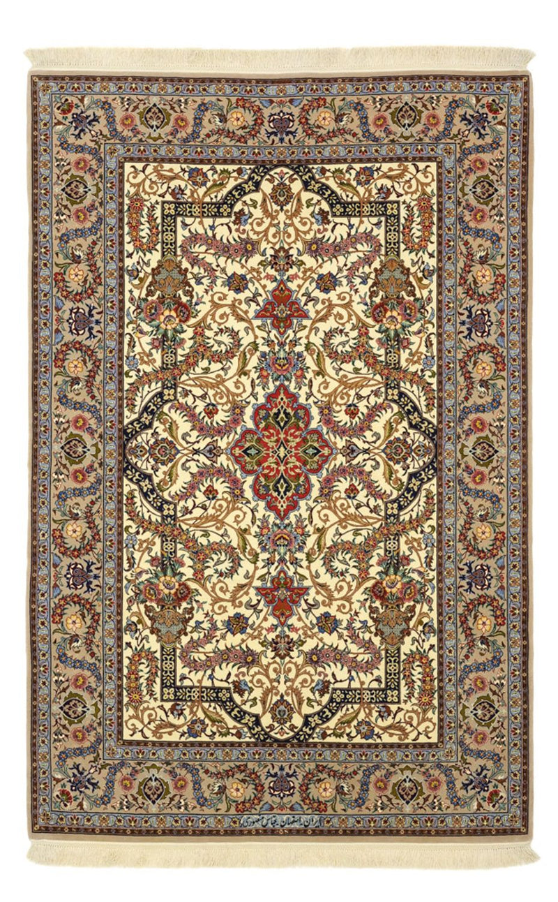 Isfahan Teppich 111x171cm - Perserteppich - beige