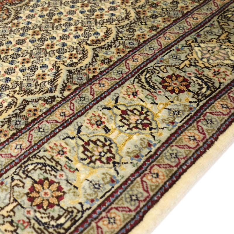 Täbriz - 50 Raj Teppich 102x150cm - Perserteppich - olivgrün