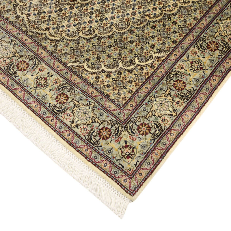 Täbriz - 50 Raj Teppich 102x150cm - Perserteppich - olivgrün