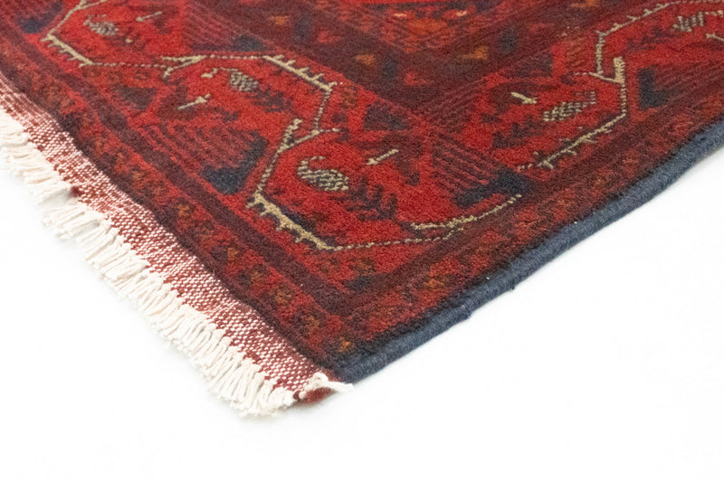 Afghan Teppich - Kunduz 86 x 299 cm - dunkelrot