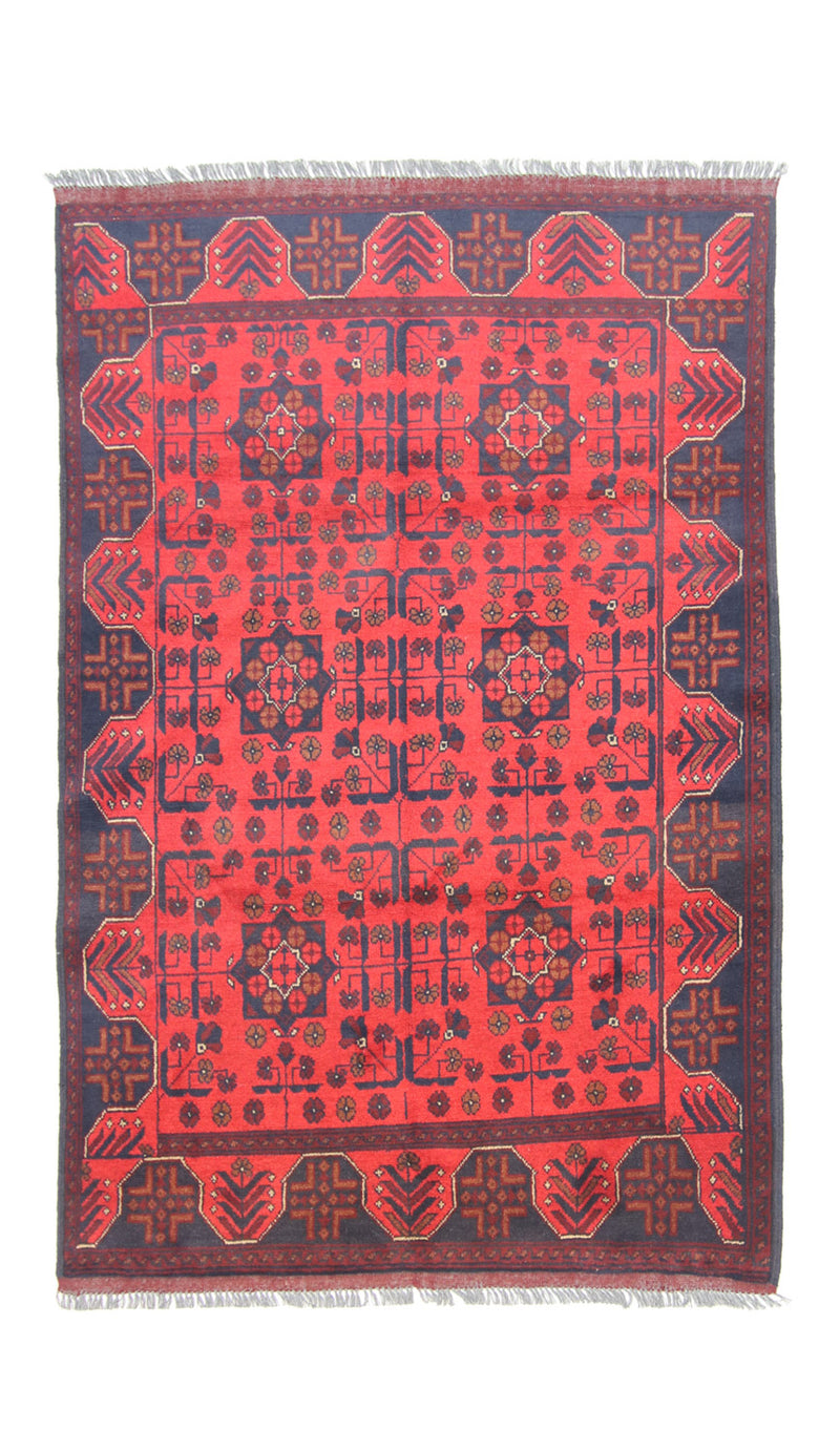 Afghan Teppich - Kunduz 121 x 191 cm - dunkelblau