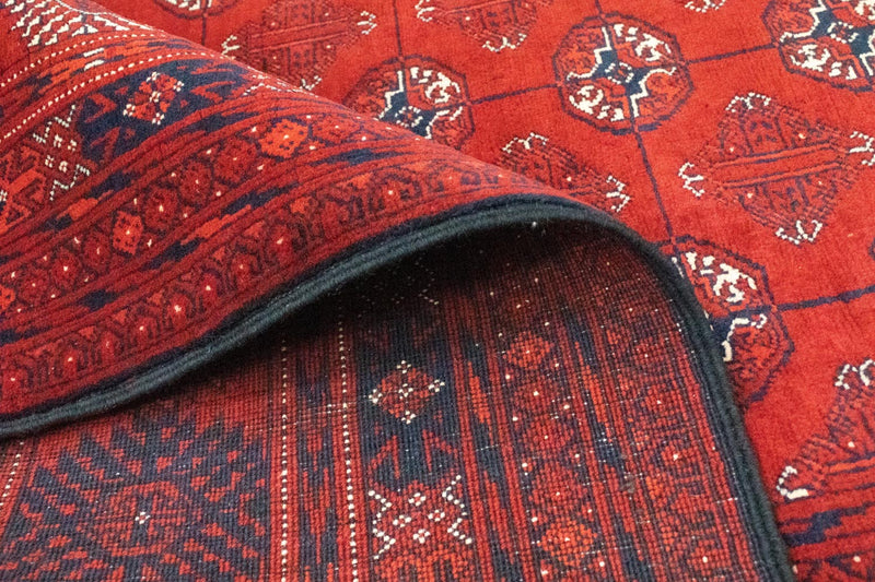 Afghan Teppich - Buchara 198 x 297 cm - dunkelrot