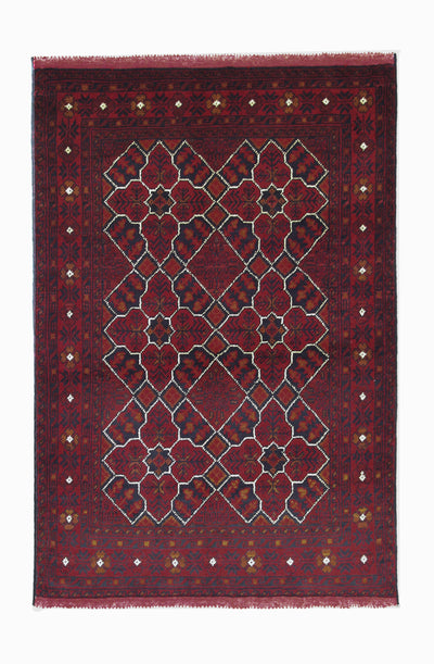 Khal Mohammadi Teppich 82x121cm - Orientteppich - dunkelrot