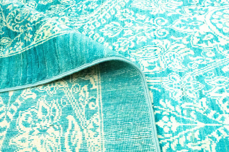 Ziegler Teppich - Modern 208 x 288 cm - seeblau