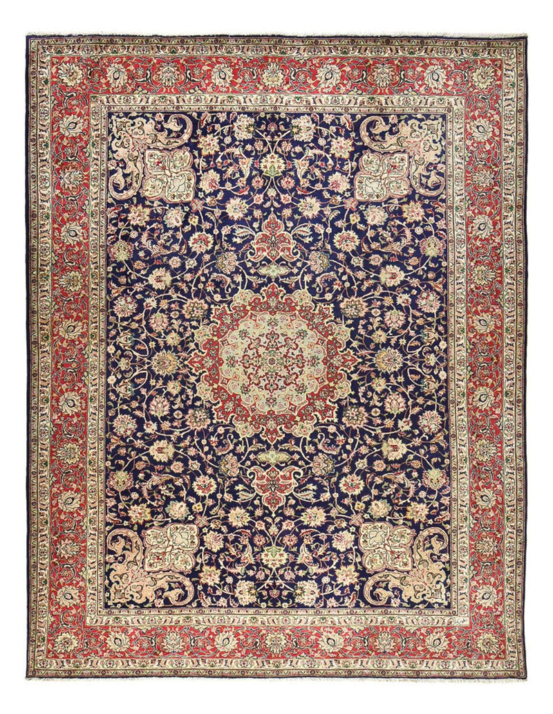 Täbriz - 40 Raj Teppich 300x400cm - Perserteppich - dunkelblau