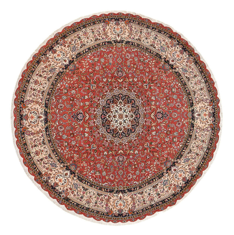 Täbriz - 60 Raj Teppich 300x300cm - Perserteppich - rot