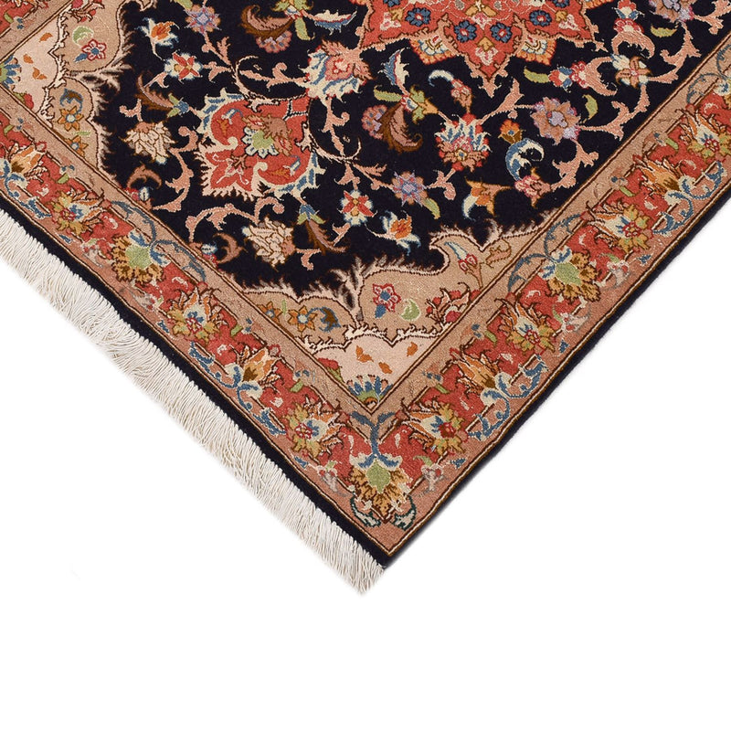 Täbriz - 50 Raj Teppich 75x380cm - Perserteppich - dunkelblau