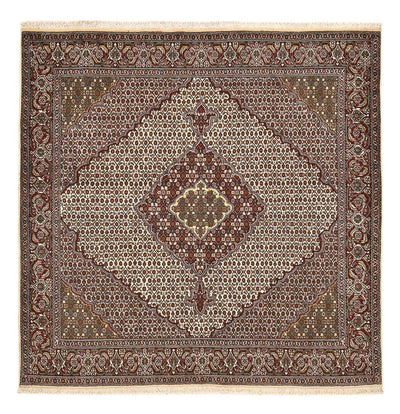 Täbriz - 40 Raj Teppich 202x205cm - Perserteppich - braun