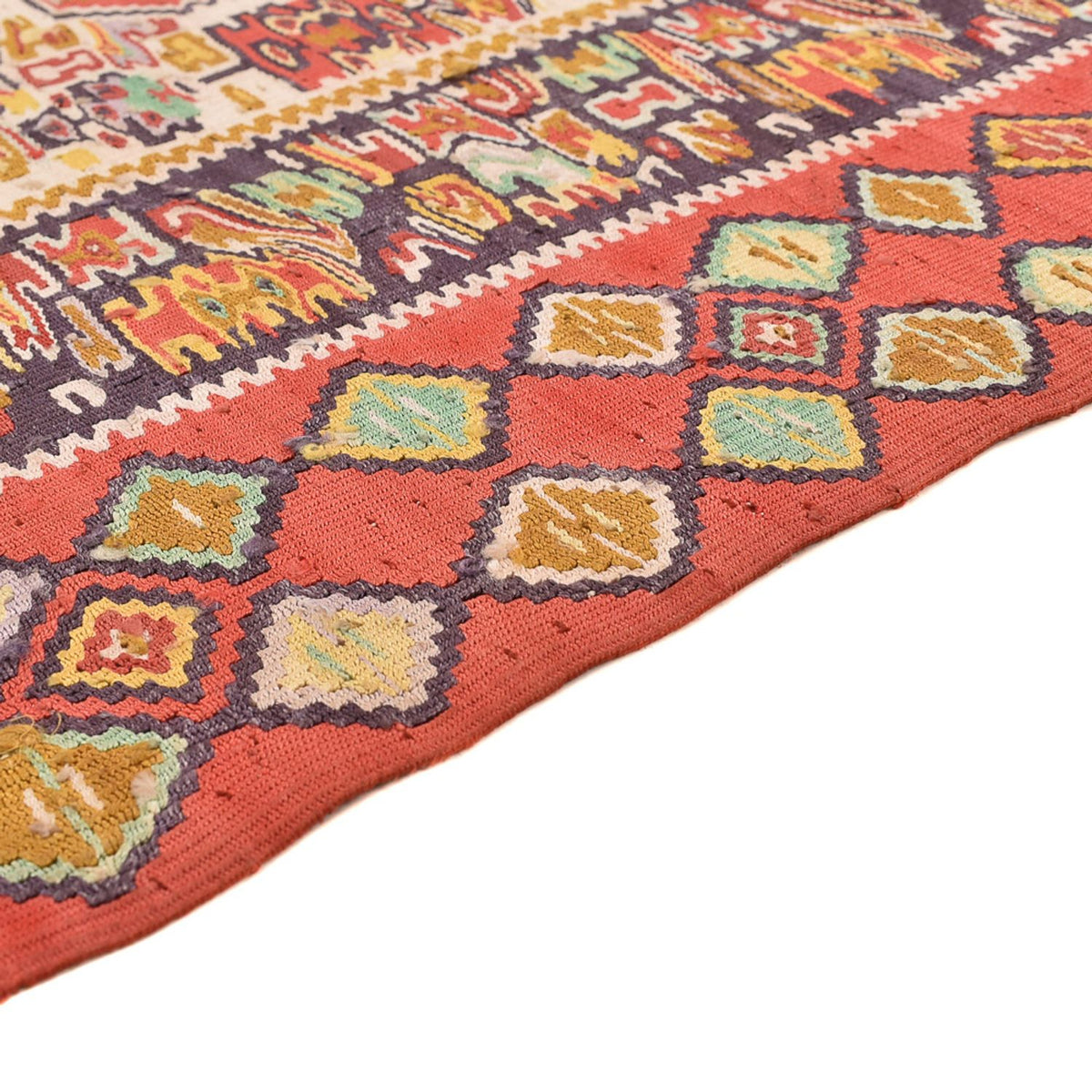 Kelim Seide Teppich 165x255cm - hellbraun