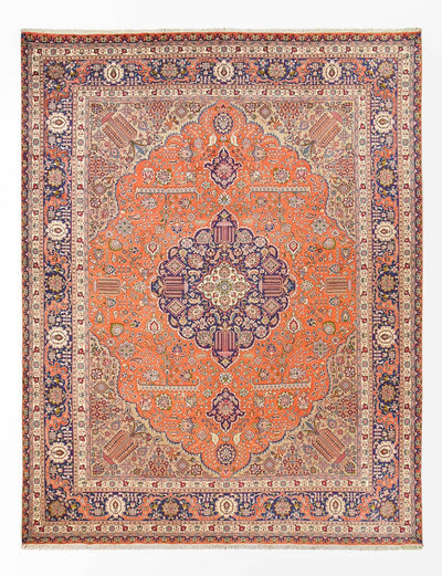 Täbriz - 40 Raj Teppich 300x397cm - Perserteppich - orange