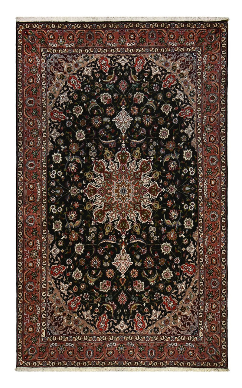 Täbriz - 40 Raj Teppich 197x316cm - Perserteppich - dunkelblau
