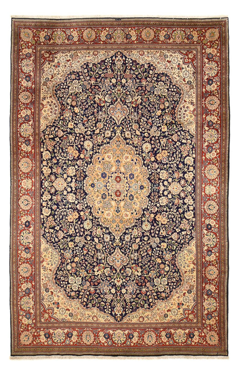 Täbriz - 50 Raj Teppich 250x381cm - Perserteppich - dunkelblau