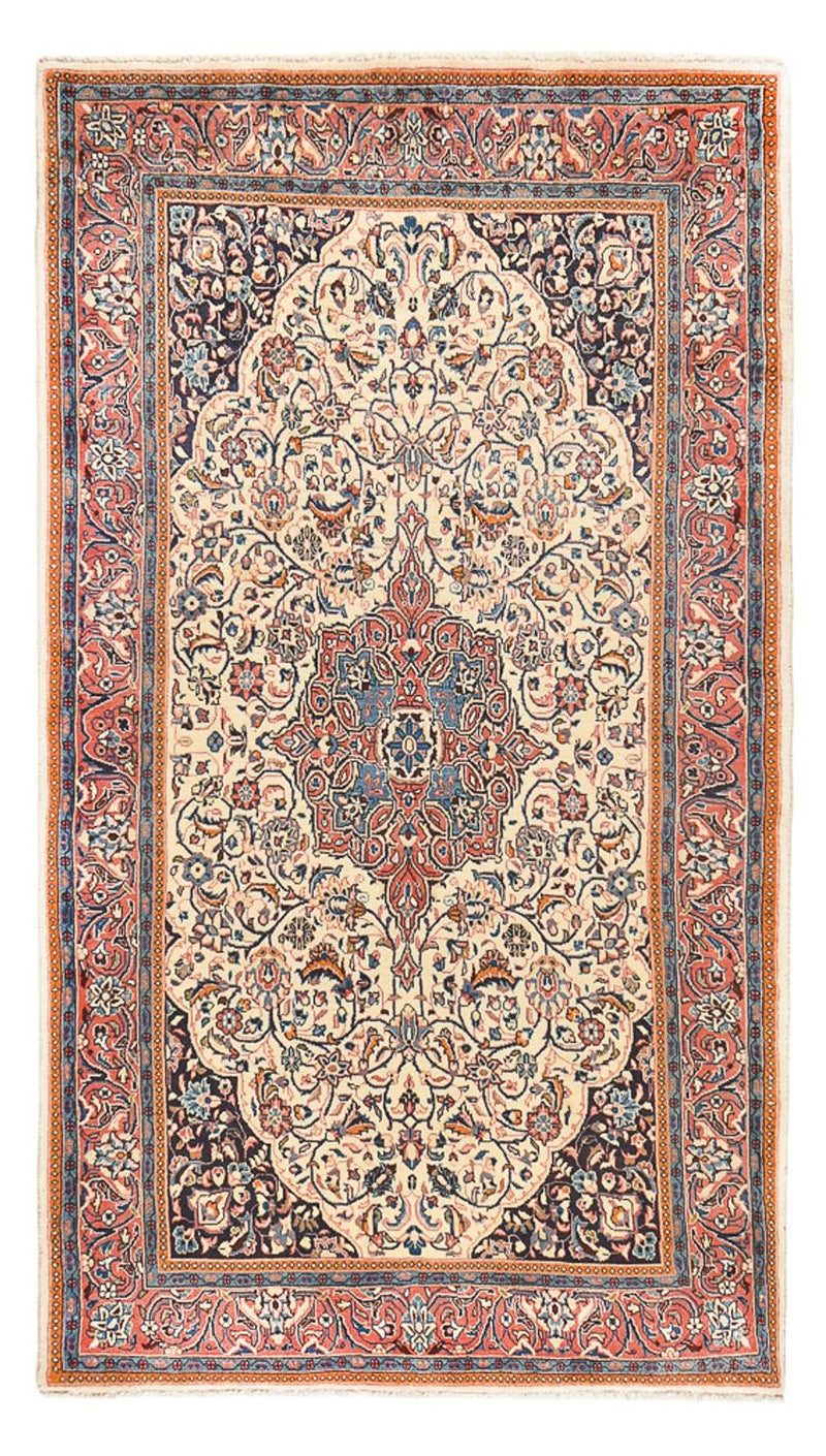Hamadan Teppich 129x226cm - Perserteppich - hellbeige