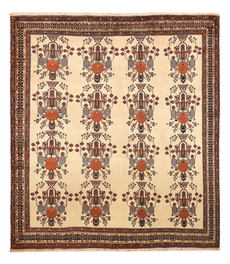 Afshar Sirjan Teppich 195x230cm - Perserteppich - beige