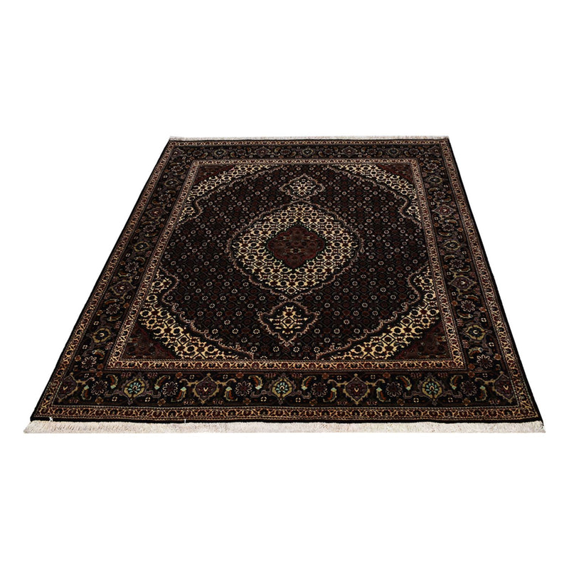 Täbriz - 40 Raj Teppich 152x205cm - Perserteppich - anthrazit