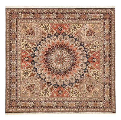 Täbriz - 50 Raj Teppich 248x252cm - Perserteppich - dunkelbeige