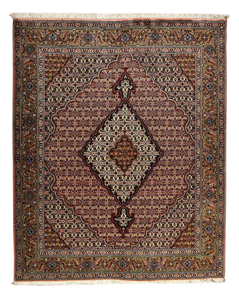 Täbriz - 40 Raj Teppich 155x190cm - Perserteppich - hellrot