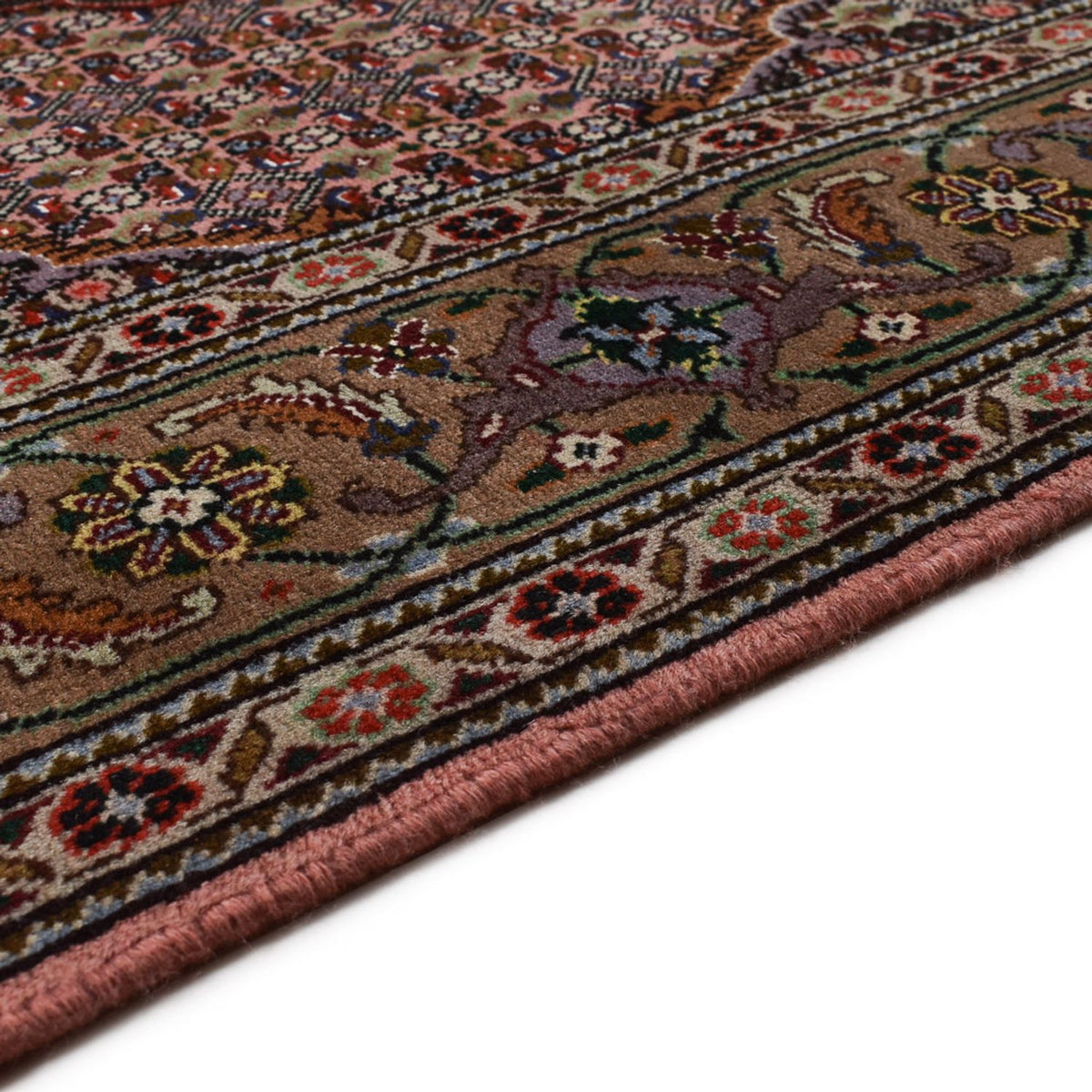 Täbriz - 40 Raj Teppich 155x190cm - Perserteppich - hellrot