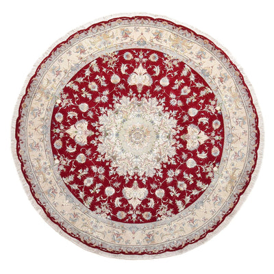 Täbriz - 60 Raj Teppich 250x250cm - Perserteppich - rot