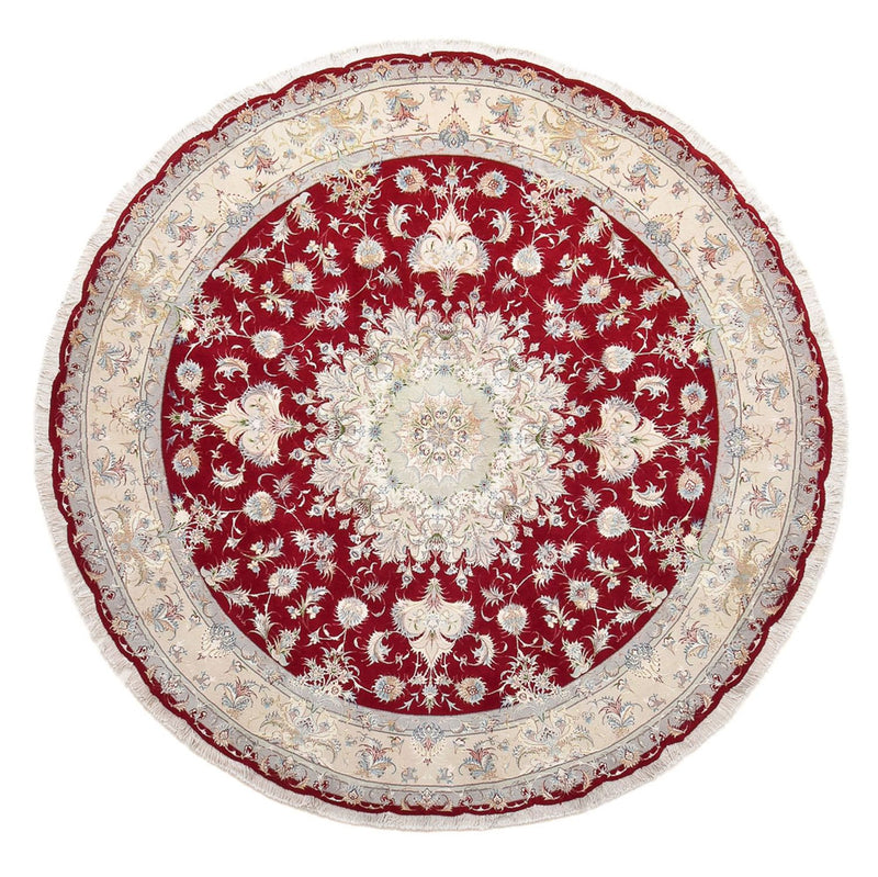 Täbriz - 60 Raj Teppich 250x250cm - Perserteppich - rot