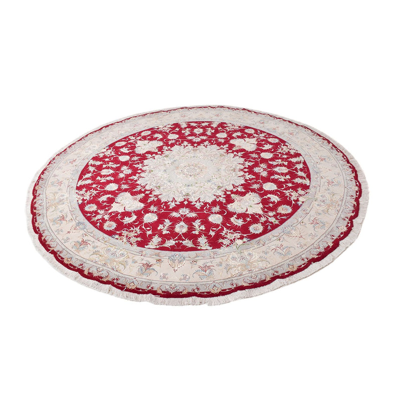Täbriz - 60 Raj Teppich 250x250cm - Perserteppich - rot