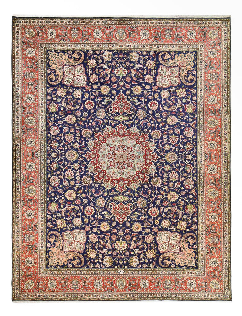 Täbriz - 40 Raj Teppich 303x402cm - Perserteppich - dunkelblau