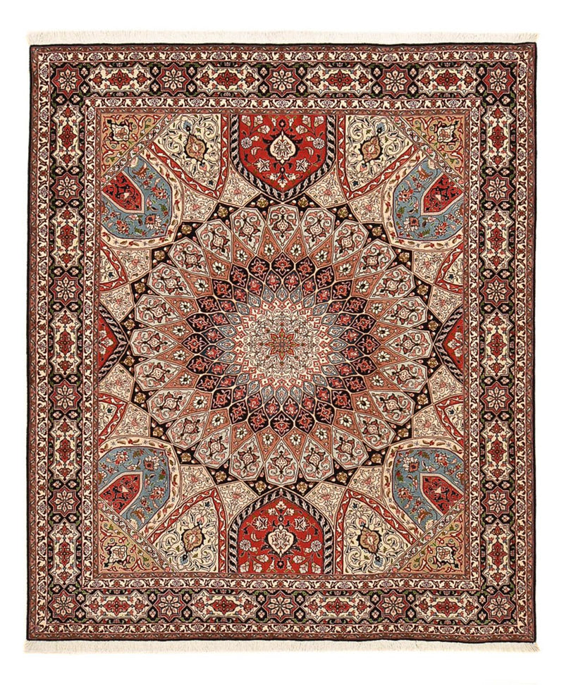 Täbriz - 50 Raj Teppich 202x250cm - Perserteppich - dunkelbeige