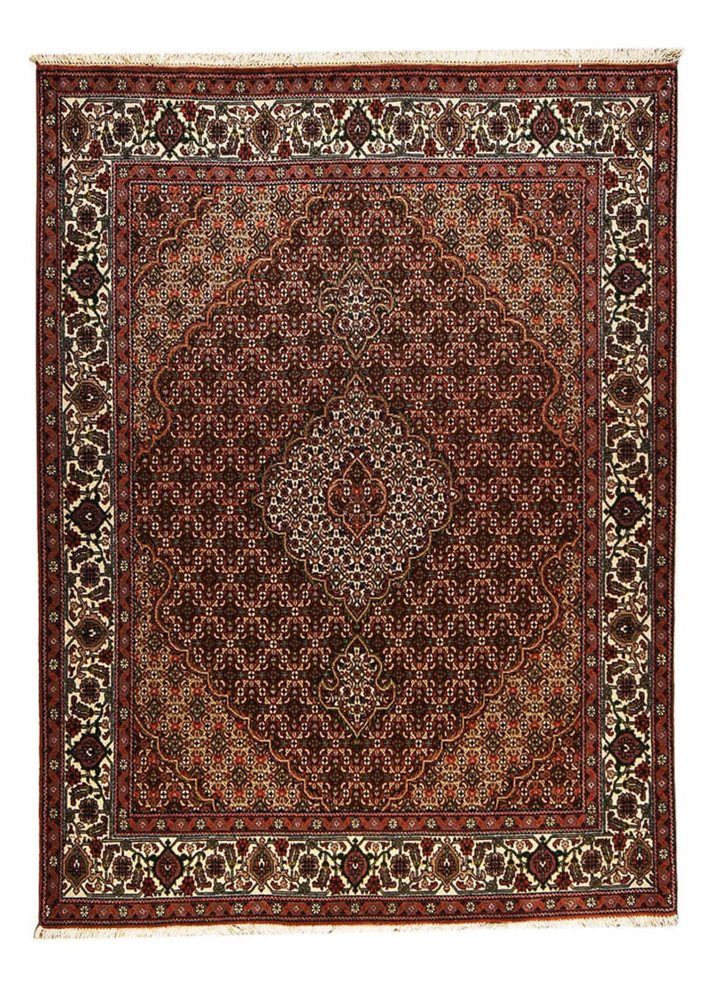Täbriz - 40 Raj Teppich 147x200cm - Perserteppich - dunkelrot