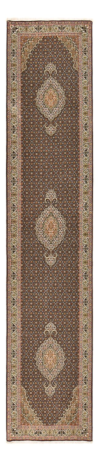 Täbriz - 50 Raj Teppich 82x396cm - Perserteppich - dunkelbeige