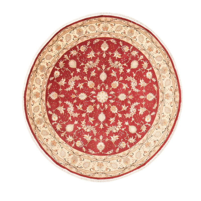 Täbriz - 50 Raj Teppich 200x200cm - Perserteppich - rot