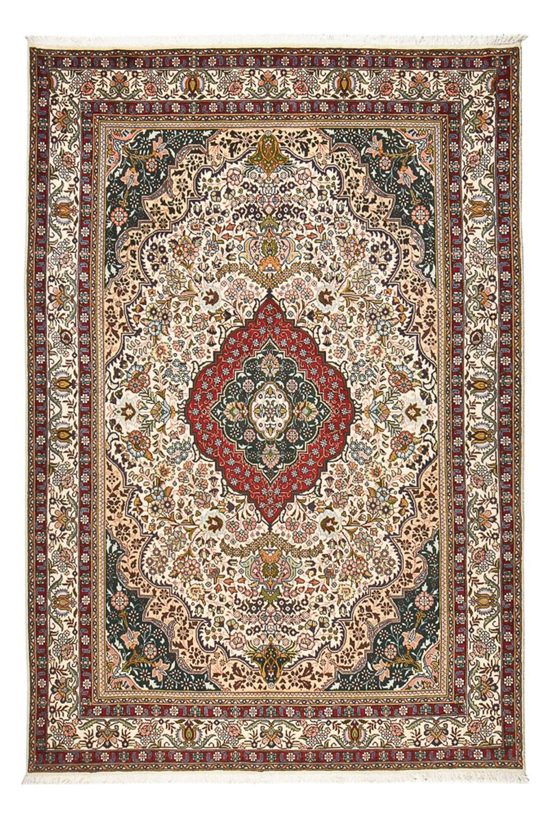 Täbriz - 40 Raj Teppich 200x292cm - Perserteppich - mehrfarbig