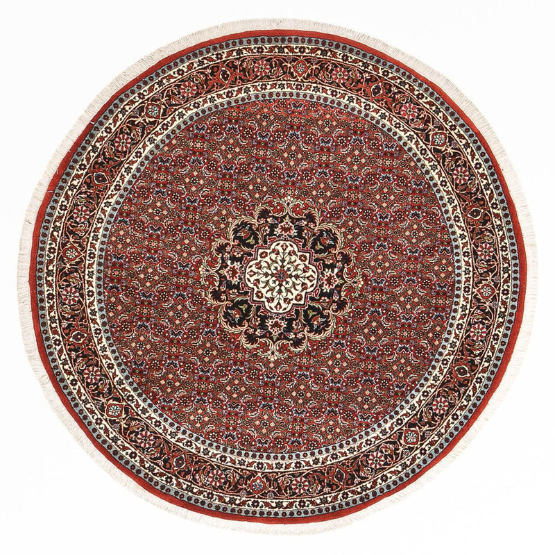 Perserteppich - Bidjar rund  - 150 x 150 cm - dunkelrot