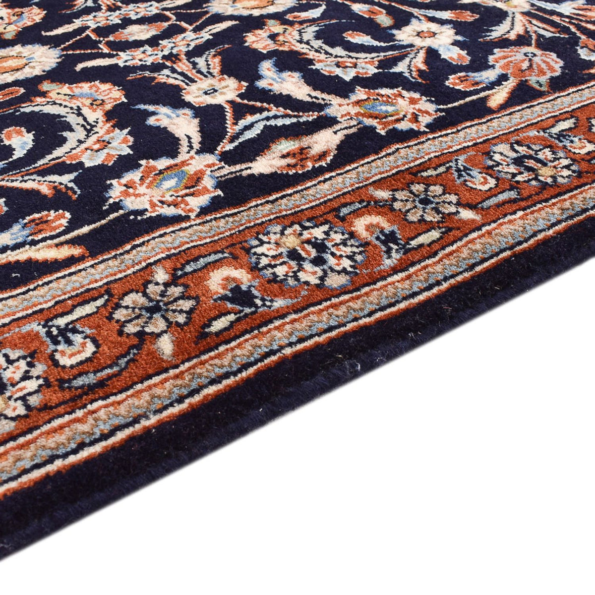 Läufer Perser - Keshan - 75 x 338 cm - dunkelblau