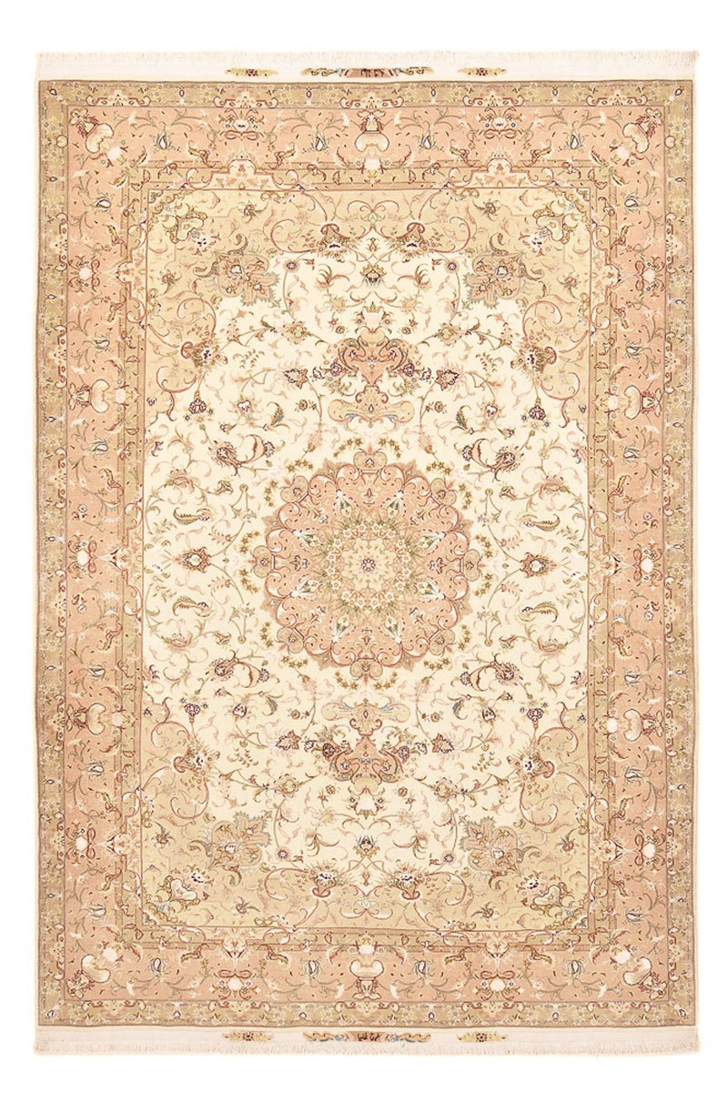 Täbriz - 50 Raj Teppich 203x298cm - Perserteppich - hellbeige