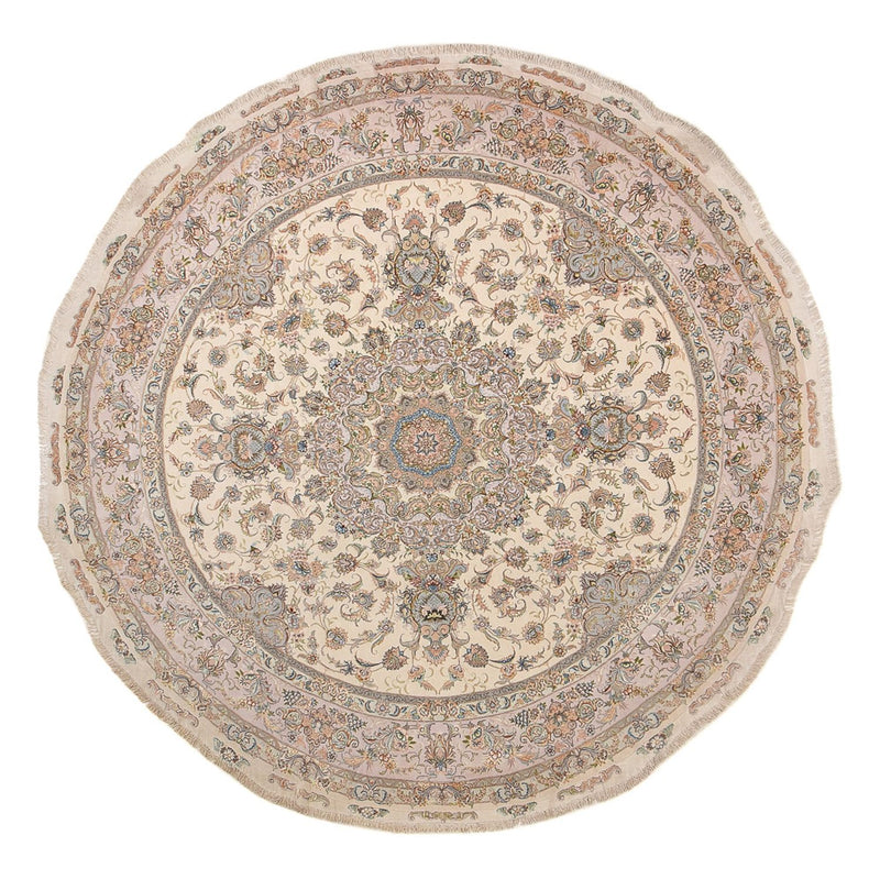 Perserteppich - Täbriz - Royal rund  - 303 x 303 cm - beige