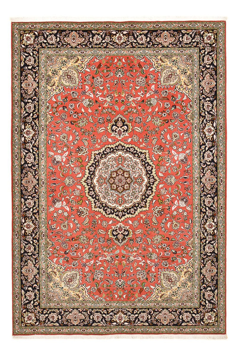 Täbriz - 50 Raj Teppich 205x305cm - Perserteppich - rot