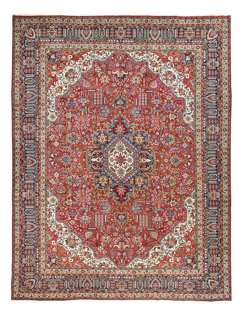 Täbriz - 40 Raj Teppich 300x394cm - Perserteppich - rot