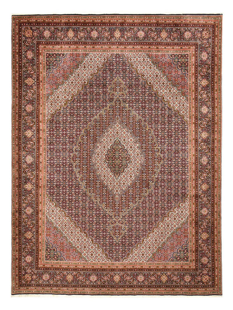 Täbriz - 50 Raj Teppich 303x402cm - Perserteppich - dunkelbeige