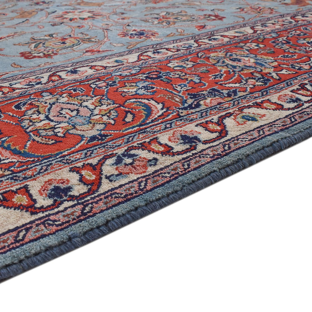 Sarough Teppich 266x380cm - Perserteppich - hellblau