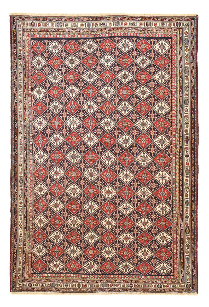 Kelim Fars Teppich 193x289cm - hellrot