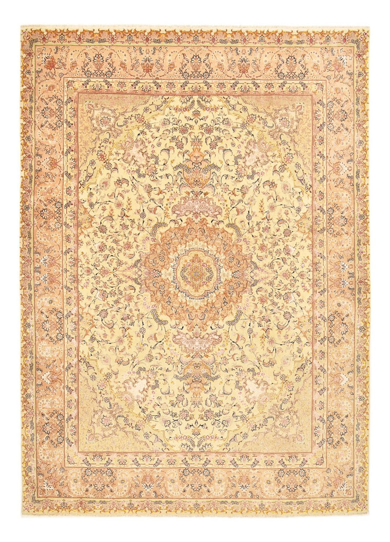 Täbriz - 50 Raj Teppich 293x414cm - Perserteppich - gold