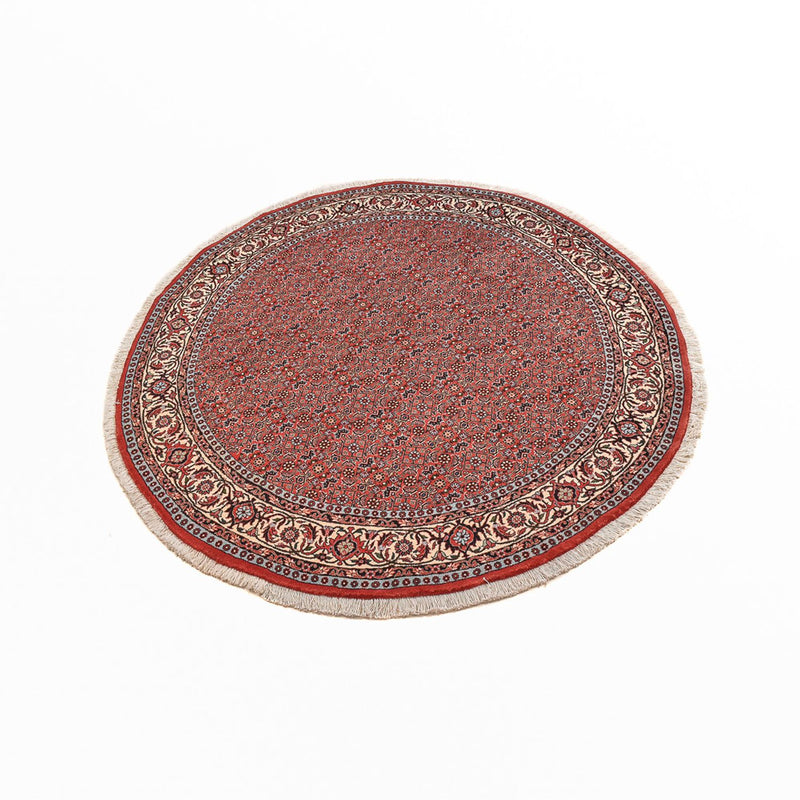 Bidjar - Zanjan Teppich 155x155cm - Perserteppich - hellrot