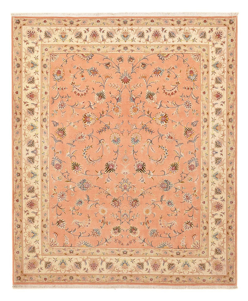 Täbriz - 50 Raj Teppich 248x305cm - Perserteppich - hellrot